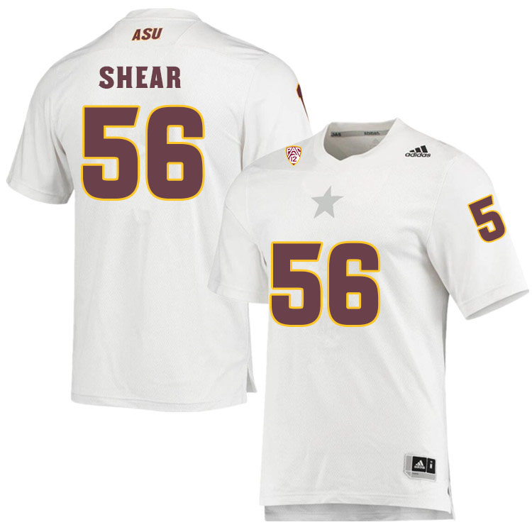Men #56 Cody ShearArizona State Sun Devils College Football Jerseys Sale-White - Click Image to Close